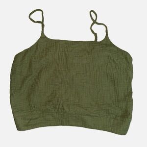 KENSIE- Green cropped tank top size Large